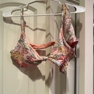 Billabong Floral Pink Bikini Top